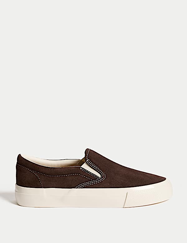 Suede Slip On Trainers - HR