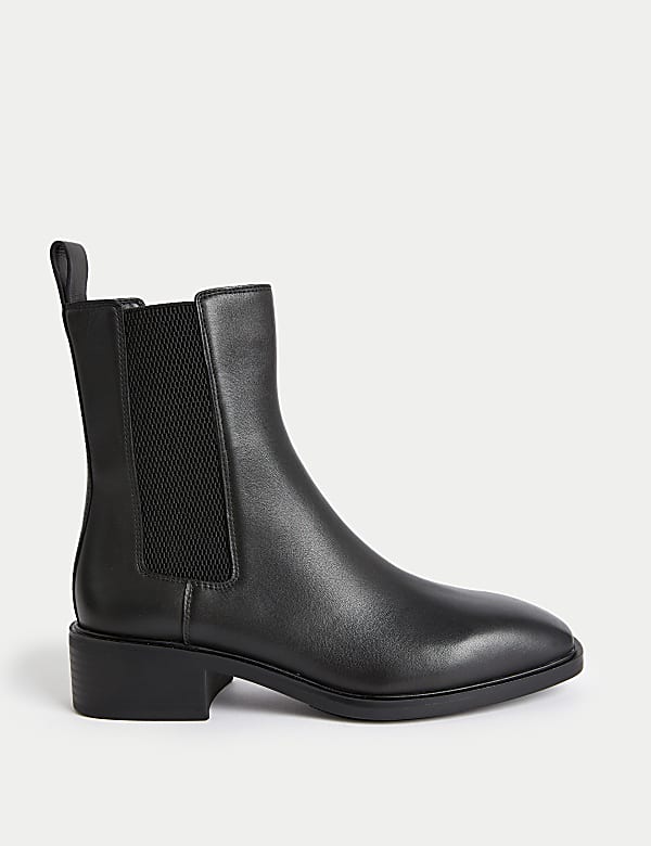 Black leather chelsea boots hot sale