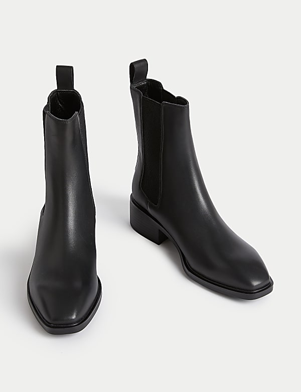 Leather Chelsea Chisel Toe Boots - DK