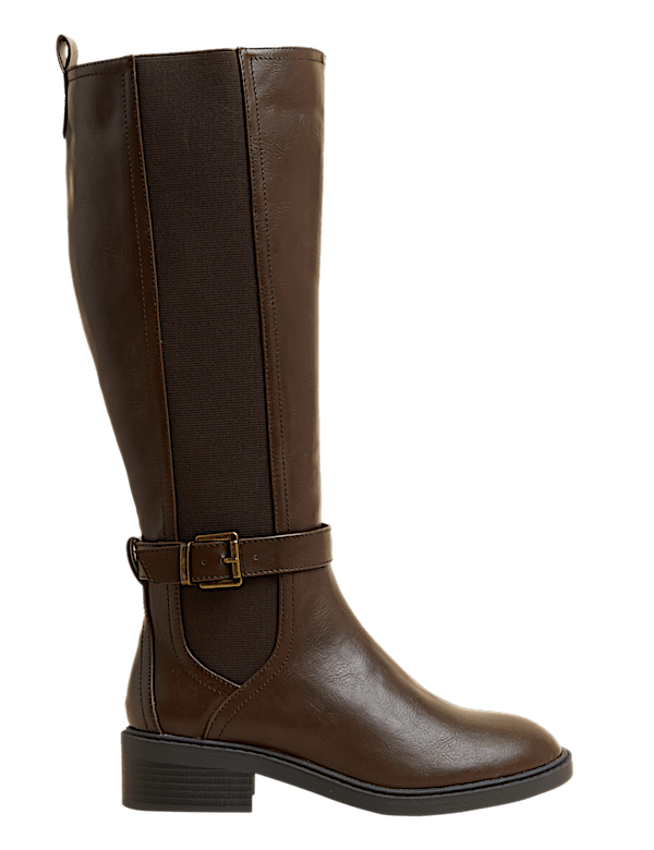Buckle Knee High Boots