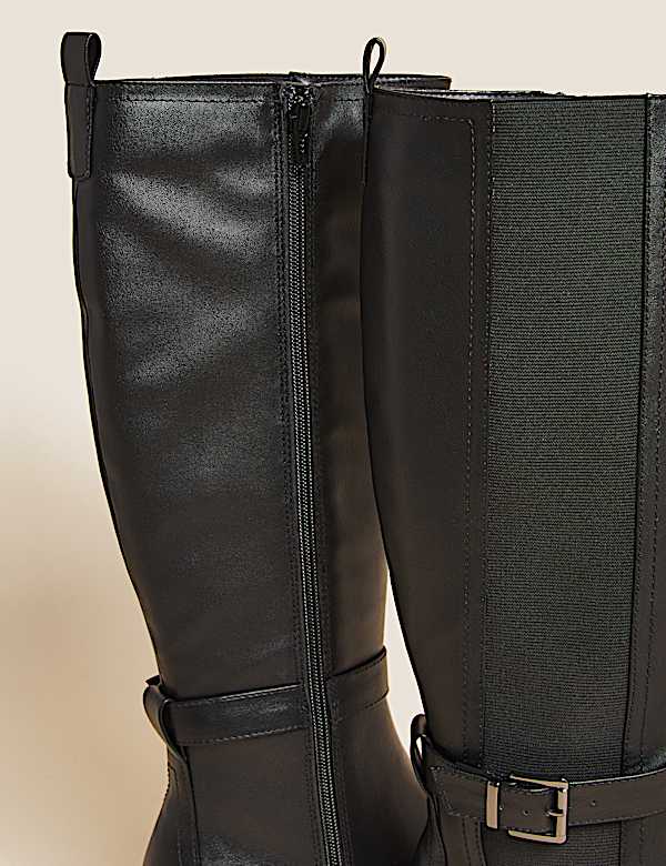 Buckle Knee High Boots