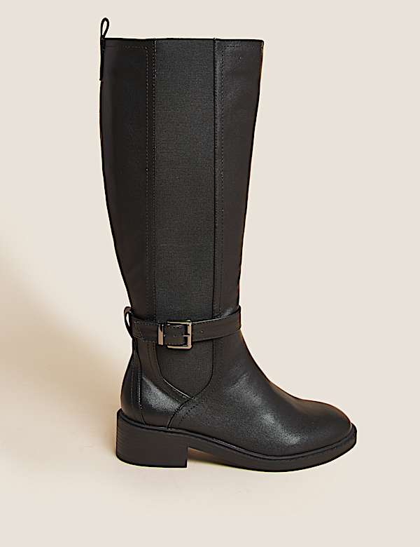 Buckle Knee High Boots