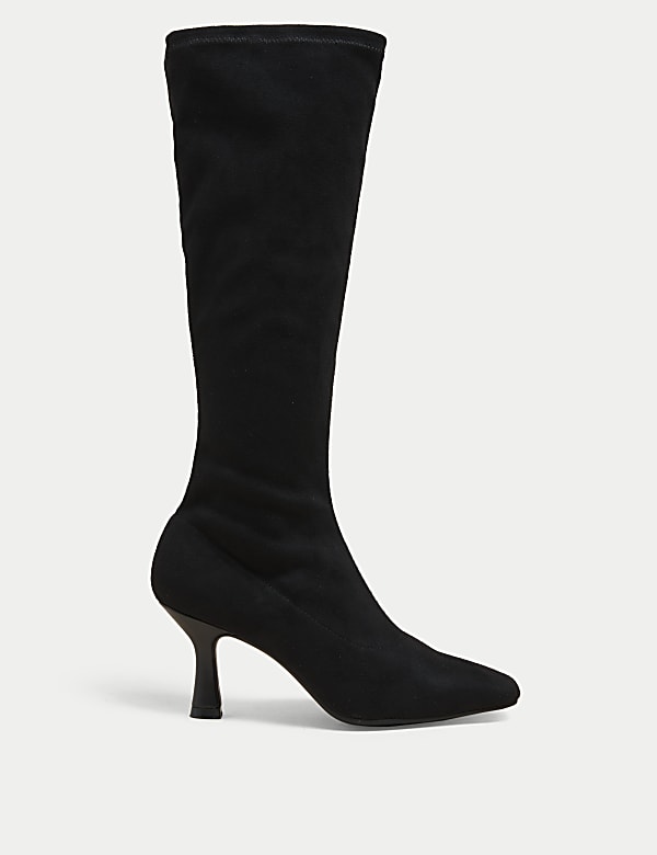 Stiletto Heel Square Toe Knee High Boots