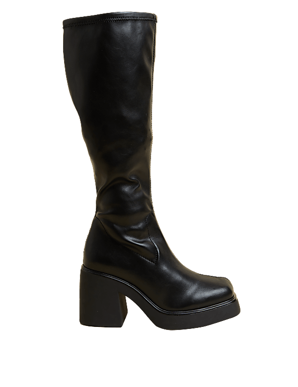 Chunky Platform Knee High Boots