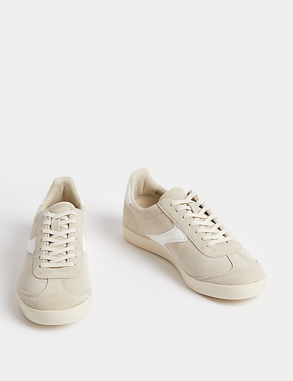Suede Lace Up Side Detail Trainers - MX