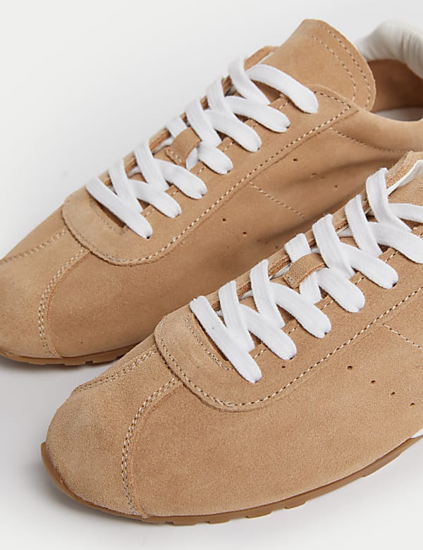Unlined Suede Lace Up Trainers - UA