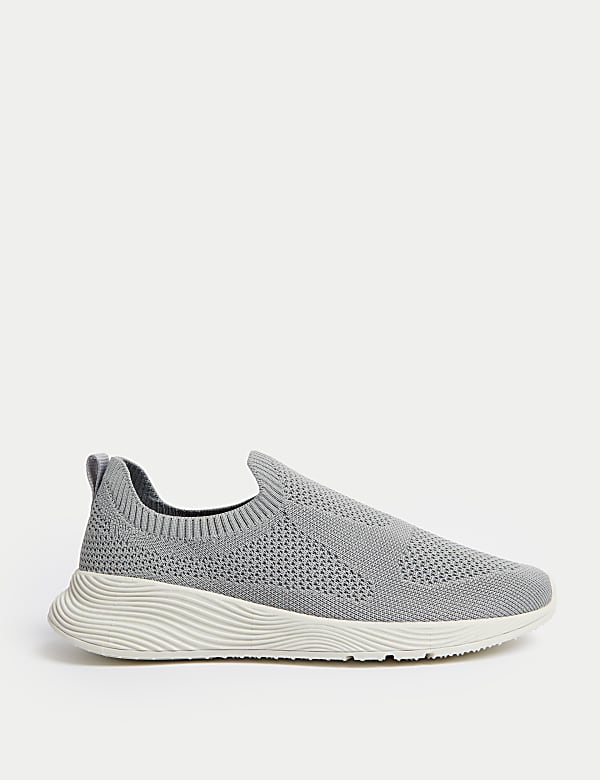 Knitted slip on trainers clearance