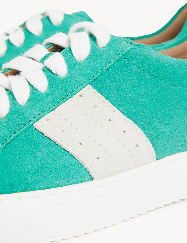Suede Lace Up Trainers