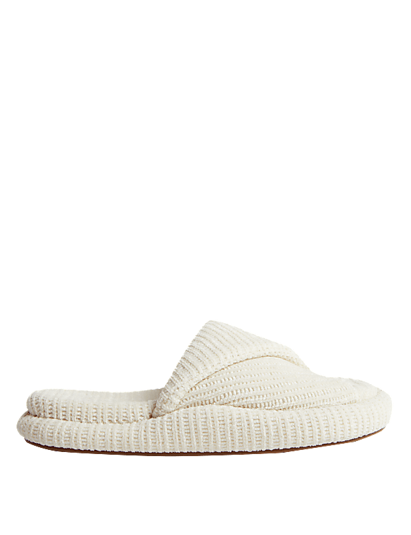 Knitted Flat Mule Slippers