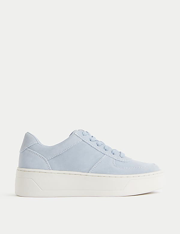 Leather Lace Up Chunky Trainers