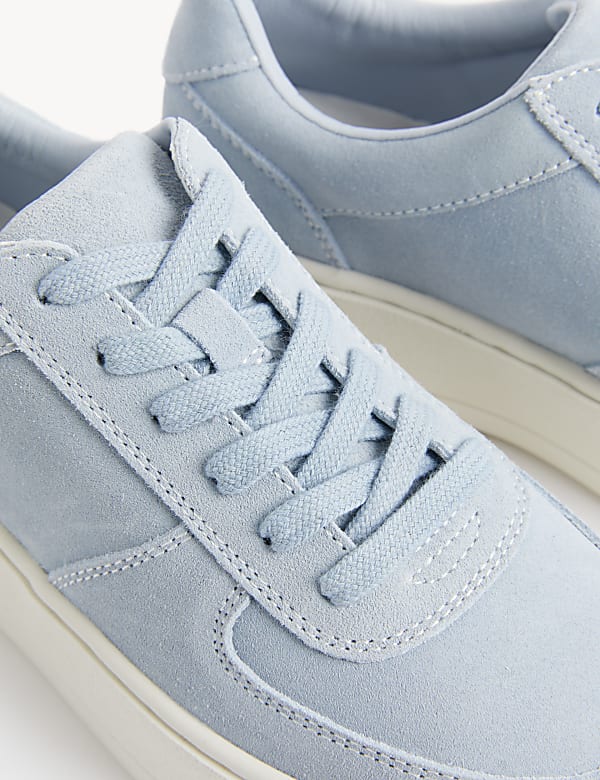 Leather Lace Up Chunky Trainers