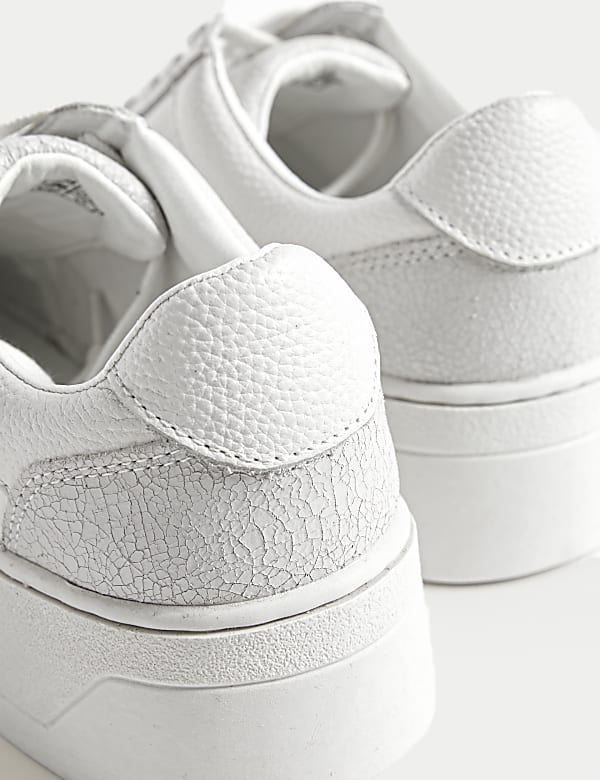 Leather Lace Up Chunky Trainers - FI