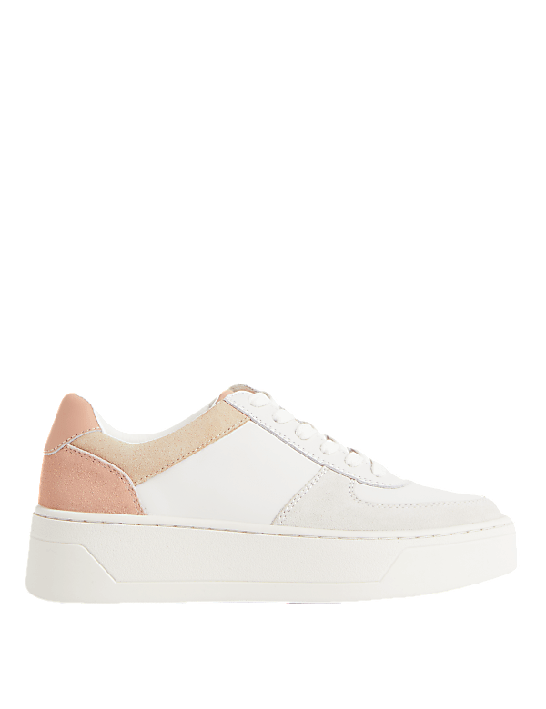 Leather Lace Up Chunky Trainers