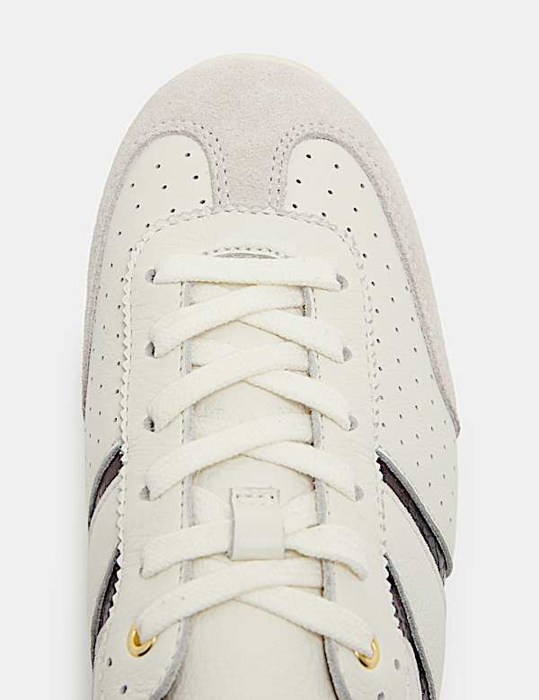 Leather Retro Side Detail Trainers - CZ