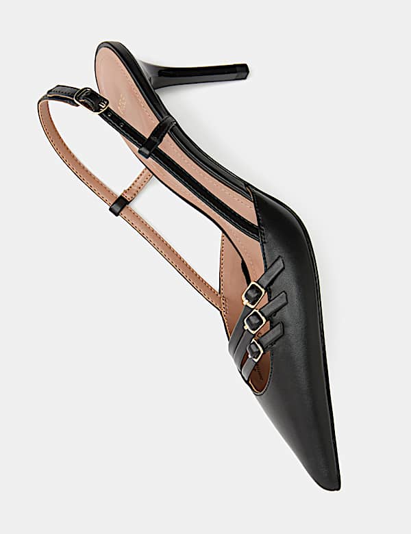 Buckle Ankle Strap Stiletto Heel Court Shoes - VN