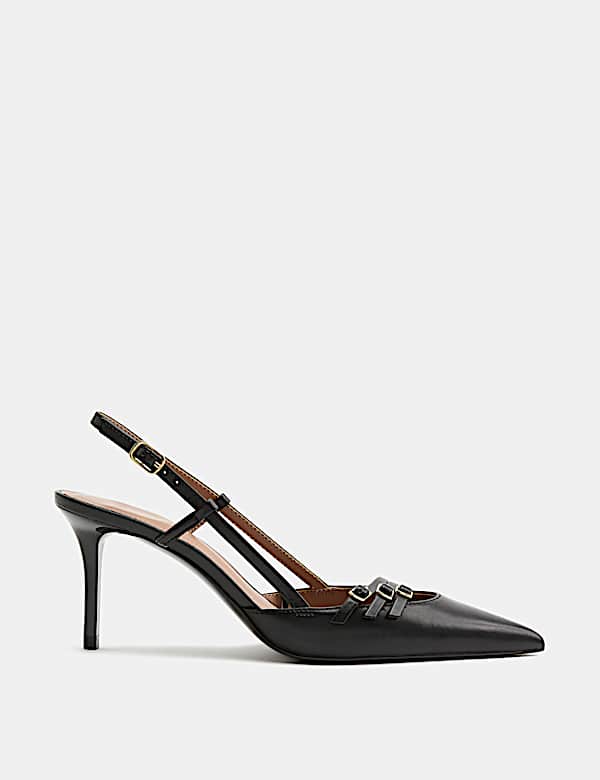 Buckle Ankle Strap Stiletto Heel Court Shoes - VN