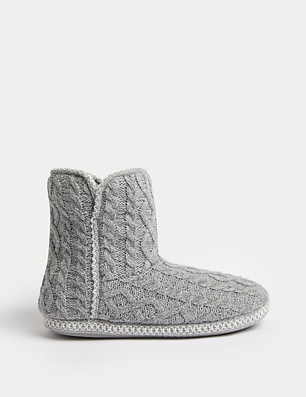 Cable Knit Slipper Boots - TW