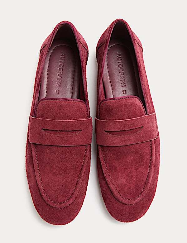 Soft Suede Flat Loafers - CA