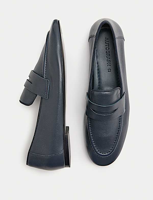 Weiche, flache Lederslipper - DE