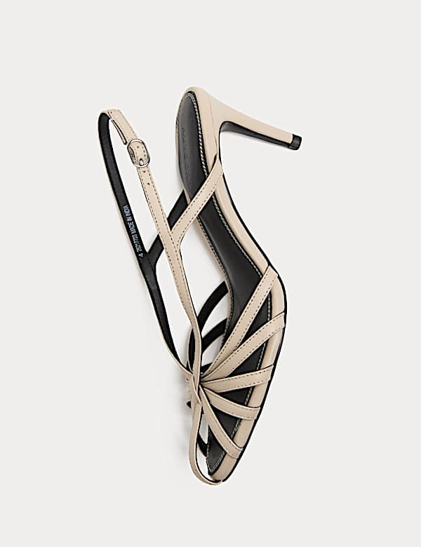 Riemchensandalen aus Leder mit St&ouml;ckelabsatz - AT