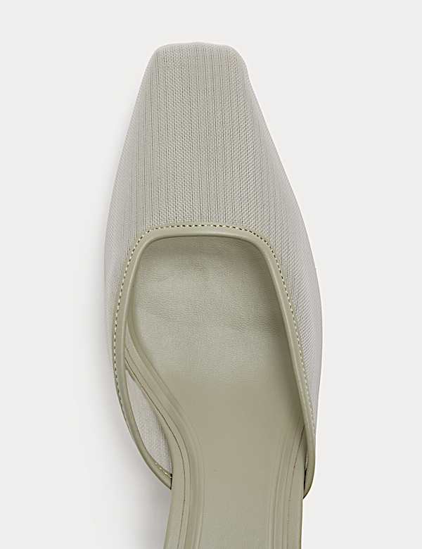Mesh Wedge Pointed Mules - AT