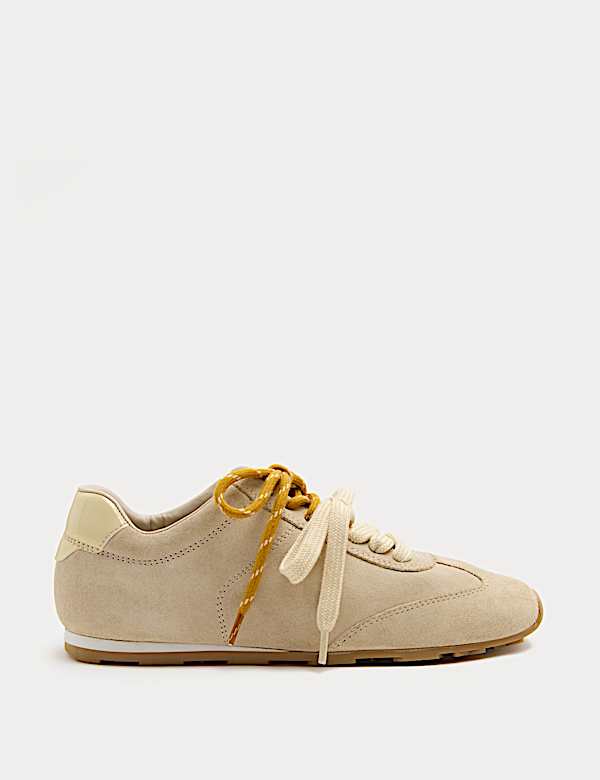 Suede Double Lace Up Trainers - DE