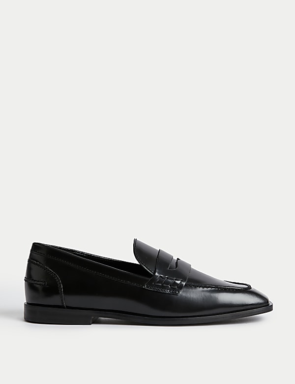 M&s black flat shoes online