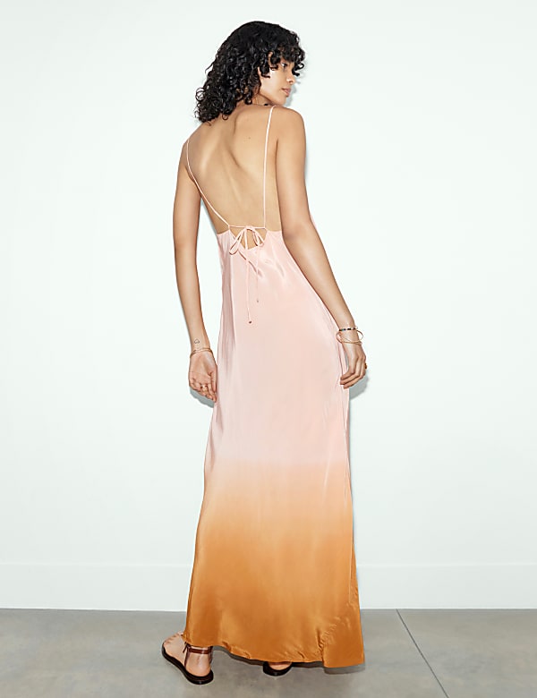 Back Detail Ombre Slip Dress - VN
