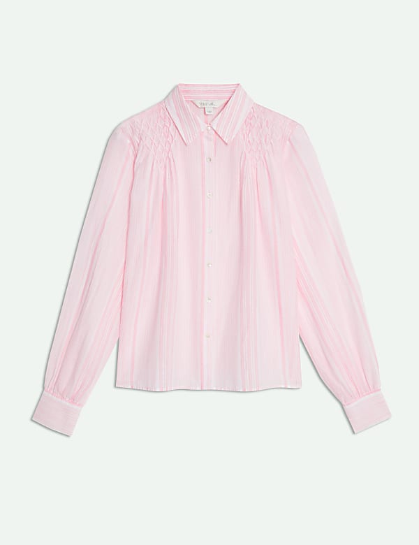 Gestreept overhemd van zuiver katoen - NL