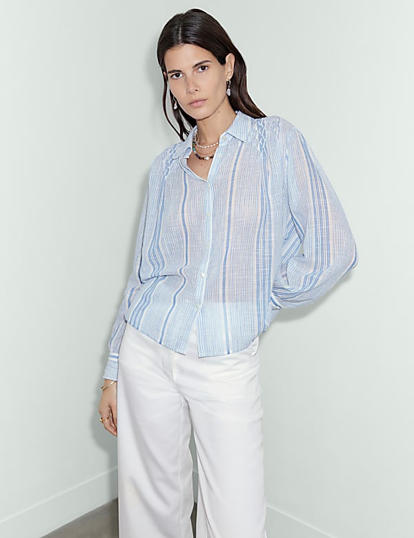 Pure Cotton Striped Shirt - SK