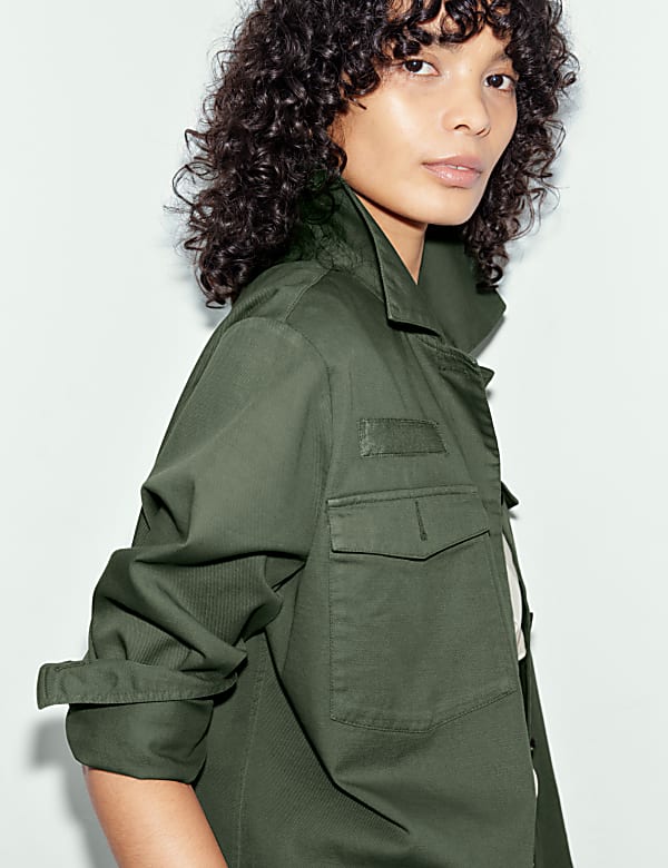 Pure Cotton Utility Jacket - BG