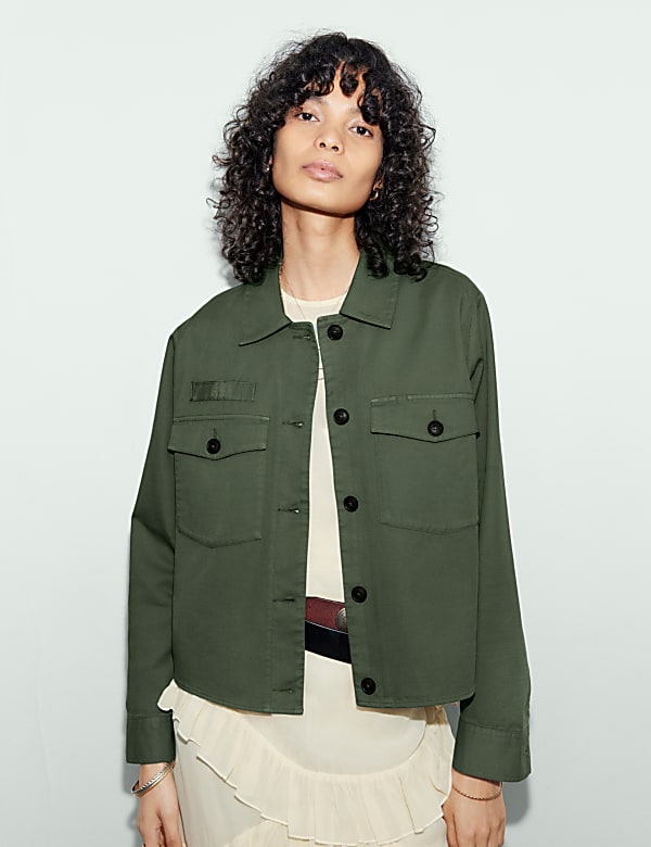 Pure Cotton Utility Jacket - BG