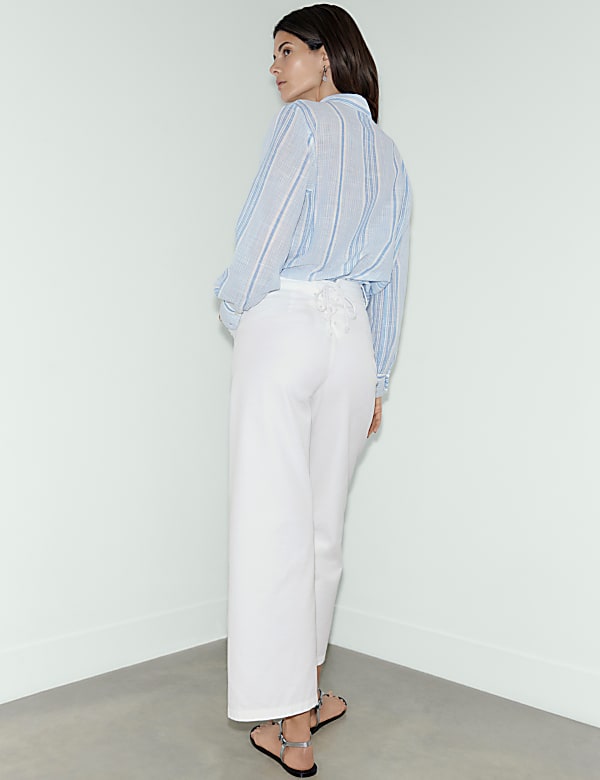 Hose aus reiner Baumwolle mit Schnürdetail - DE