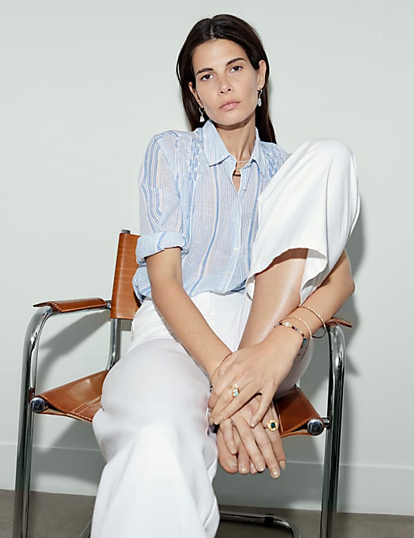 Hose aus reiner Baumwolle mit Schnürdetail - DE