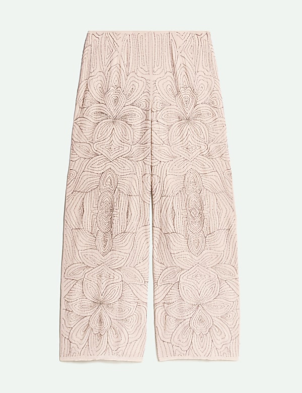 Beaded Wide-Leg Trousers - SI