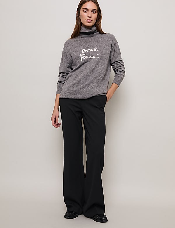 מכנסיים מבד עשיר בצמר - IL