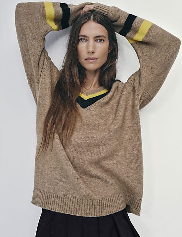 Oversized cricket jumper best sale