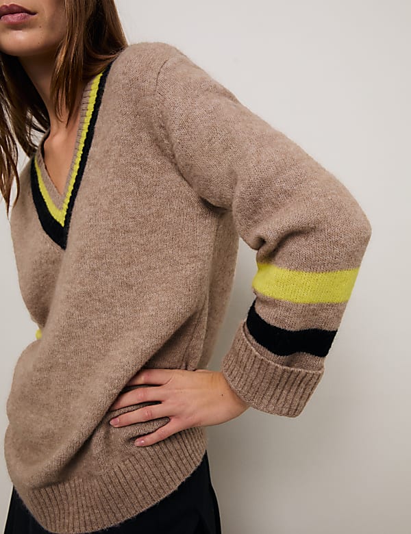 Mohair-Blend Oversized Cricket Jumper - CA