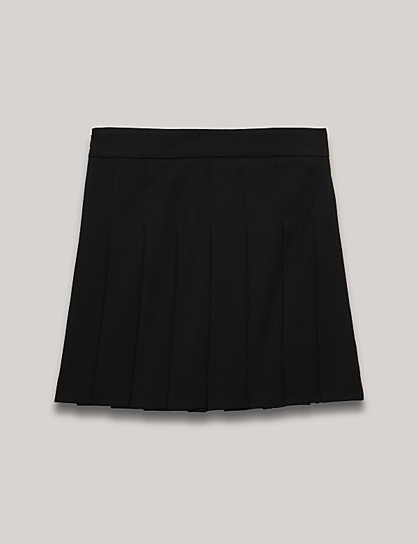 Geplooide minirok van wolmix - NL