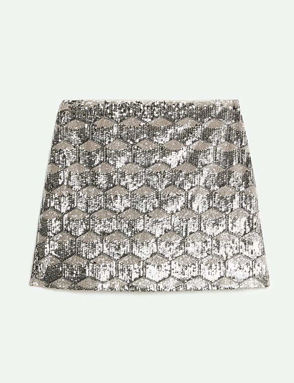 Minijupe ornée de sequins - CH