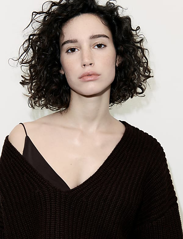 Merino Wool-Rich Oversized Jumper With Cashmere - US