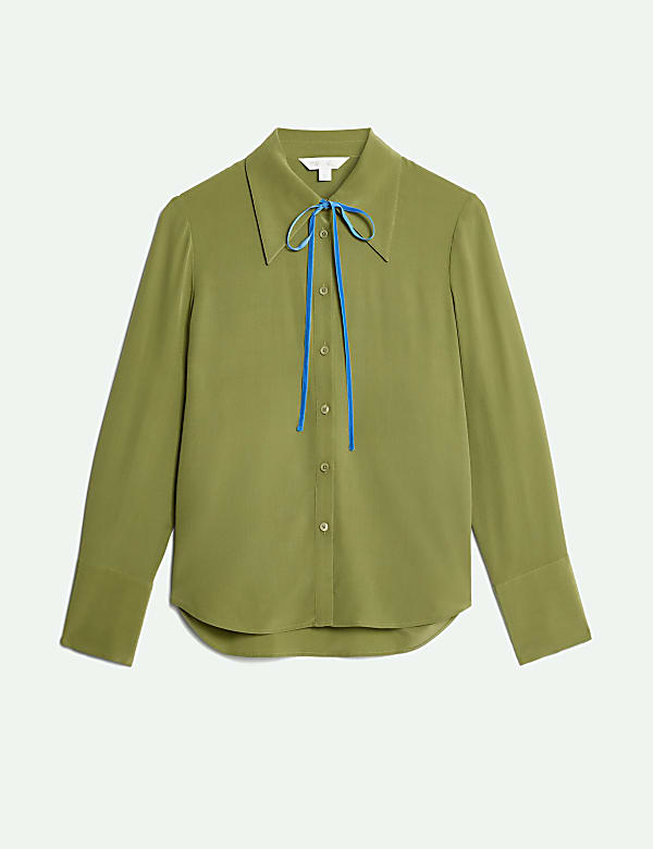 Pure Silk Long-Sleeved Shirt - CZ