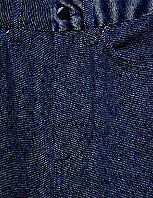 Pure Cotton High Waisted Wide Leg Jeans - NO