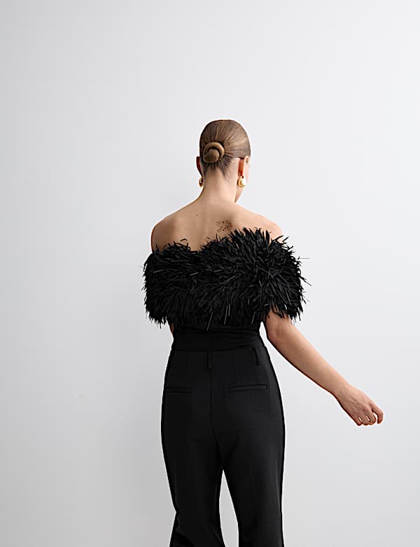 Feather Detail Off The Shoulder Top - VN