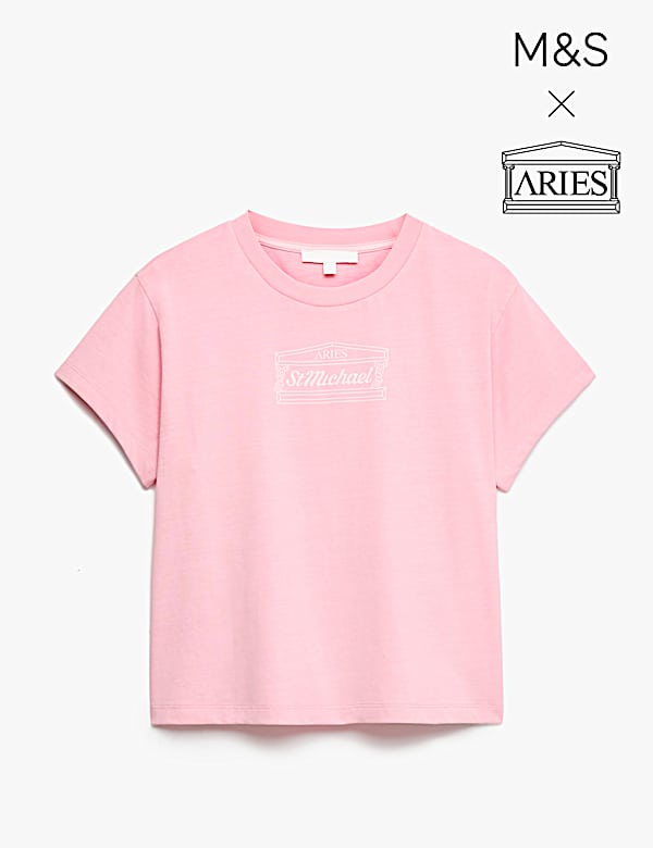 Pure Cotton Printed Crop T-Shirt - CZ