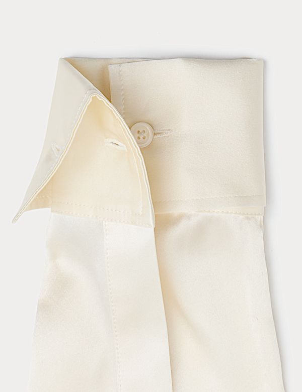Pure Silk Pleat Detail Shirt - CA