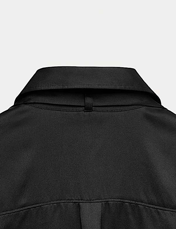 Kemeja Detail Lipit Sutra Murni - ID