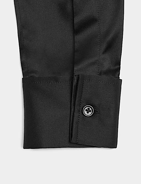 Kemeja Detail Lipit Sutra Murni - ID