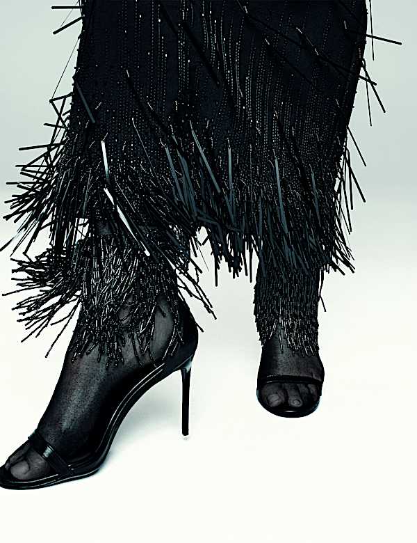 Δερμάτινα πέδιλα με τακούνι στιλέτο, κρόσσια και λουράκια - GR