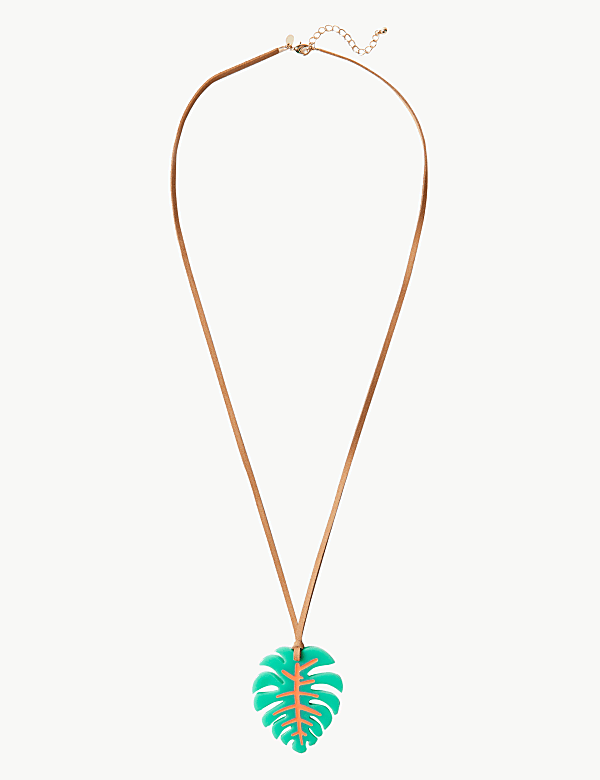 Palm Leaf Pendant Necklace
